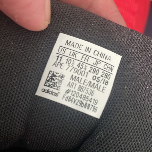 ADIDAS Pro Spark 2018 - Red/White - Men's Shoes - SIZE 11 BRAND NEW & DS - Picture 5 of 6